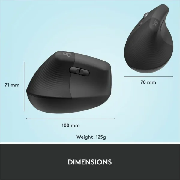 Mouse Logitech Lift Left Vertical Ergonomic - Imagen 3