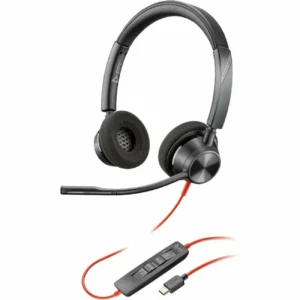 Auriculares Poly Blackwire 3320 USB-C con Adaptador USB-A – Certificados para Microsoft Teams