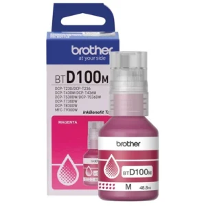 Brother BTD100M Botella de Tinta Magenta 48.8 ml - Imprime más, gasta menos con color vibrante - Imagen 1