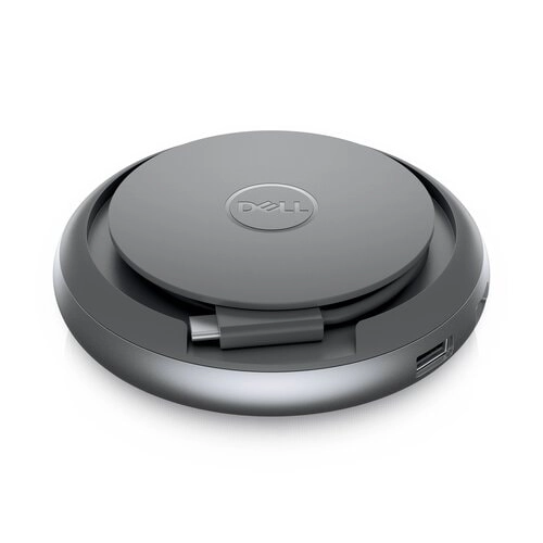 Dell MH3021P Altavoz Manos Libres con Adaptador Multipuerto USB-C Plateado - Conectividad y audio profesional en un solo dispositivo - Imagen 5
