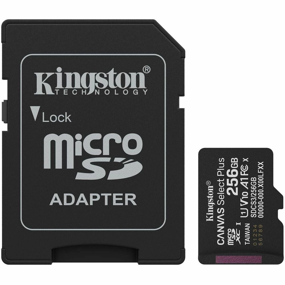 Kingston Canvas Select Plus microSDXC 256GB Clase 10 Velocidad 150MB/s para Android y Camaras - Imagen 1