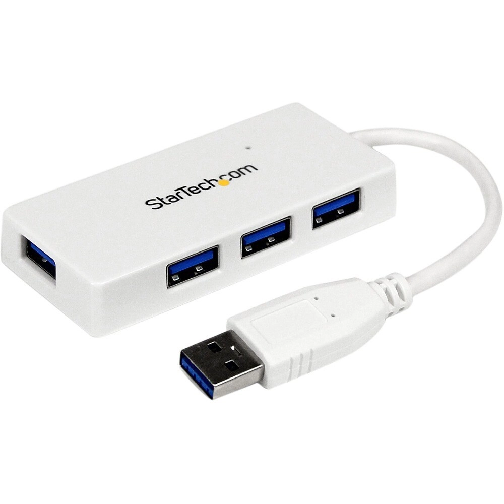 Hub USB 3.0 StarTech 4 Puertos Portátil ST4300MINU3W Blanco Ultracompacto - Imagen 1